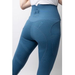 Leggings termici B Vertigo senza cuciture con grip integrale Leonora Titano marino Blu marino