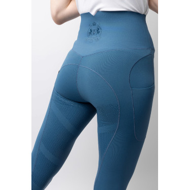Leggings termici B Vertigo senza cuciture con grip integrale Leonora Titano marino Leggings termici B Vertigo senza cuciture con grip integrale Leonora Titano marino