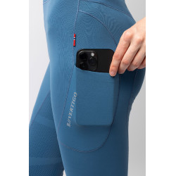 Leggings termici B Vertigo senza cuciture con grip integrale Leonora Titano marino Blu marino
