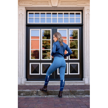 Leggings termici B Vertigo senza cuciture con grip integrale Leonora Titano marino Leggings termici B Vertigo senza cuciture con grip integrale Leonora Titano marino