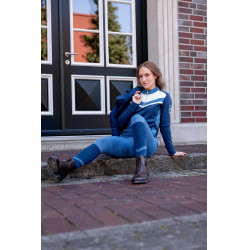 Leggings termici B Vertigo senza cuciture con grip integrale Leonora Titano marino Blu marino