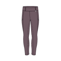 Leggings termici da bambino Horze Dea con grip completo Selce Grigio