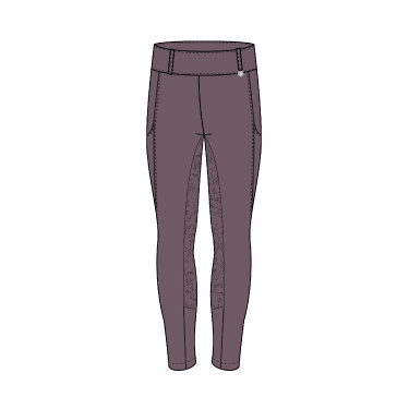 Leggings termici da bambino Horze Dea con grip completo Selce Grigio Leggings termici da bambino Horze Dea con grip completo Selce Grigio