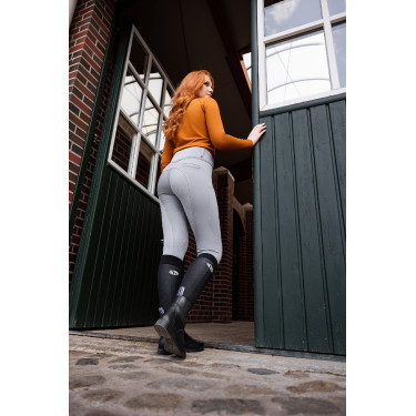 Pantaloni termici da donna Mira con fondo integrale Horze Morella nera Viola Pantaloni termici da donna Mira con fondo integrale Horze Morella nera Viola
