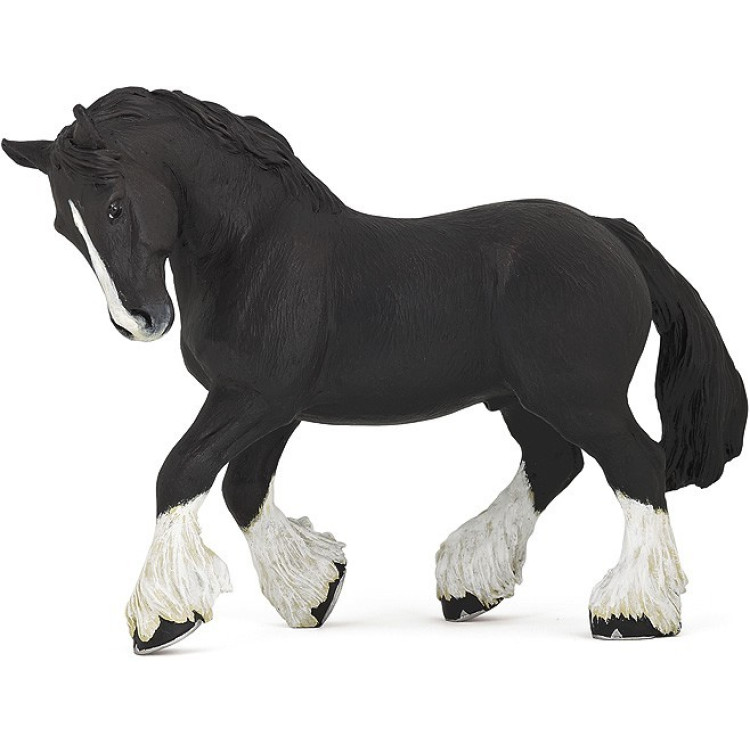 Statuina Stallone Shire nero Papo