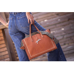 Borsa Pénélope Naily Romane Cognac Marrone