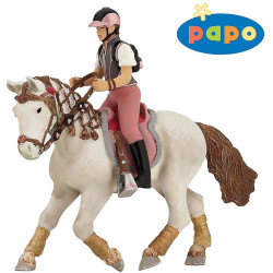 Figurina giovane cavallerizza PAPO Figurina giovane cavallerizza PAPO