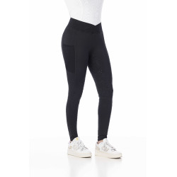 Pantaloni Equithème Flora con fondo in silicone Nero
