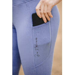 Pantaloni Equithème Flora con fondo in silicone Viola
