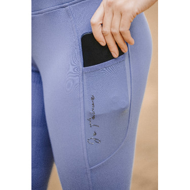 Pantaloni Equithème Flora con fondo in silicone Viola