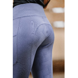Pantaloni Equithème Flora con fondo in silicone Viola