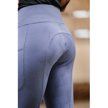 Pantaloni Equithème Flora con fondo in silicone Viola