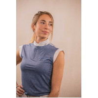 Polo da concorso Pénélope Séville Mesh senza maniche Blu grigio Polo da concorso Pénélope Séville Mesh senza maniche Blu grigio