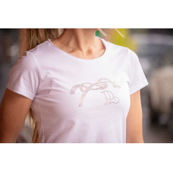 T-shirt Pénélope Iconic Strass Bianco T-shirt Pénélope Iconic Strass Bianco