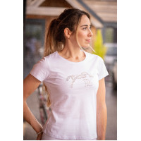 T-shirt Pénélope Iconic Strass Bianco T-shirt Pénélope Iconic Strass Bianco