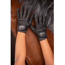 Guanti Eden by Pénélope Prisma Strass Nero