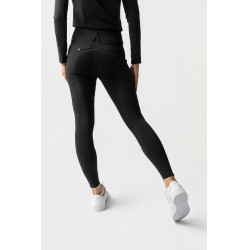 Pantaloni da equitazione Horze Leonie da donna con fondo integrale in suede vegano Nero