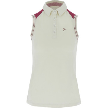 Polo piqué Equithème da donna senza maniche