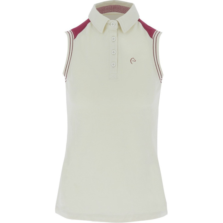 Polo piqué Equithème da donna senza maniche