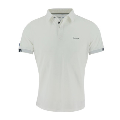 Polo Equit'M manches courtes homme Bleu marine