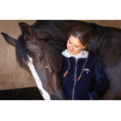 Felpa con zip Emy Velvet Pénélope Blu navy Felpa con zip Emy Velvet Pénélope Blu navy