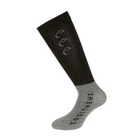 Calzini Equithème Compet 2 paia Nero / grigio chiaro Calzini Equithème Compet 2 paia Nero / grigio chiaro