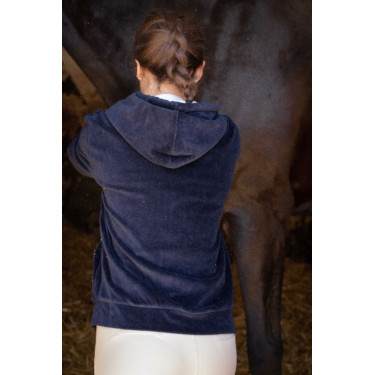 Felpa con zip Emy Velvet Pénélope Blu navy Felpa con zip Emy Velvet Pénélope Blu navy