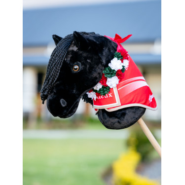 Cintura di Natale per Hobby Horse LeMieux con fiori Rosso Cintura di Natale per Hobby Horse LeMieux con fiori Rosso