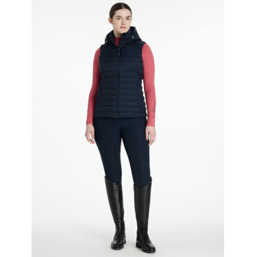 Gilet senza maniche con cappuccio LeMieux Tilly donna Marina Blu marino