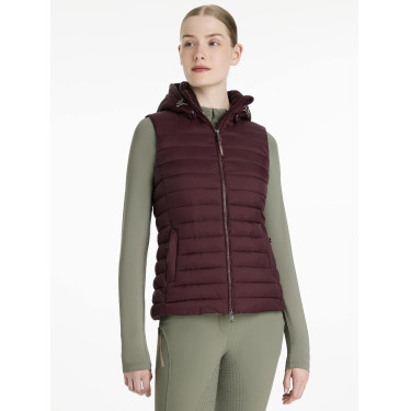 Gilet senza maniche con cappuccio LeMieux Tilly donna Prugna Viola