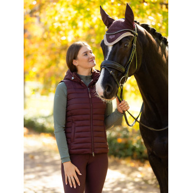 Gilet senza maniche con cappuccio LeMieux Tilly donna Prugna Viola