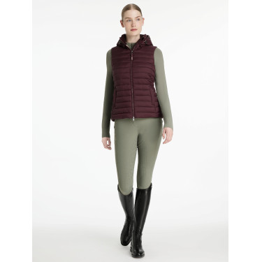 Gilet senza maniche con cappuccio LeMieux Tilly donna Prugna Viola