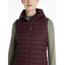 Gilet senza maniche con cappuccio LeMieux Tilly donna Prugna Viola