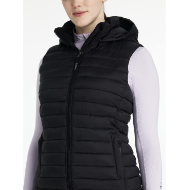 Gilet senza maniche con cappuccio LeMieux Tilly donna Nero