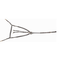 Pettorale foderato con attacco a T di T Havana scuro Marrone