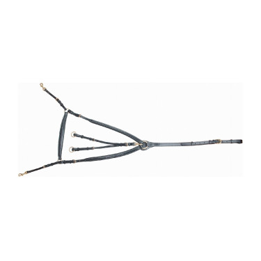 Pettorale foderato con attacco a T di T Nero