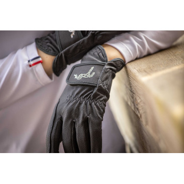 Guanti Pisma Strass Pénélope Blu navy