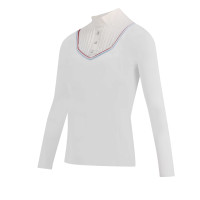 Polo Equithème Cabourg lange mouwen Bianco Polo Equithème Cabourg lange mouwen Bianco