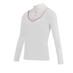 Polo Equithème Cabourg lange mouwen Bianco