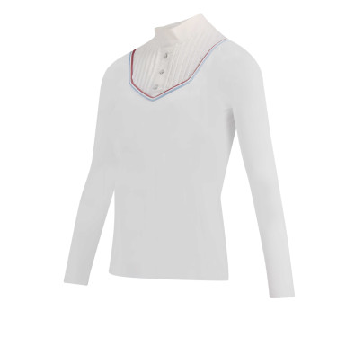 Polo Equithème Cabourg lange mouwen Bianco Polo Equithème Cabourg lange mouwen Bianco
