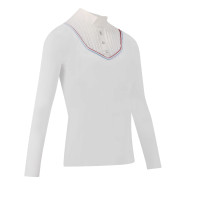 Polo Equithème Cabourg lange mouwen Bianco Polo Equithème Cabourg lange mouwen Bianco