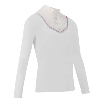 Polo Equithème Cabourg lange mouwen Bianco Polo Equithème Cabourg lange mouwen Bianco
