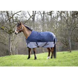 Coperta Equithème Tyrex 600 D 300g Marina / grigio Blu