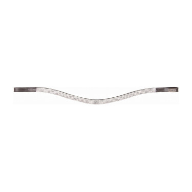 Frontale strass 4 file T di T Havana scuro / argento Marrone