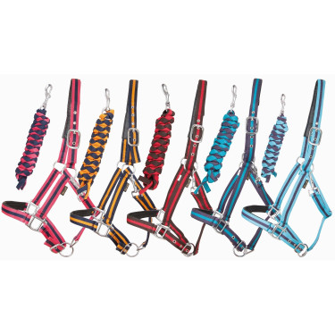 Capestro foderato in gomma con longhina T de T Capestro foderato in gomma con longhina T de T