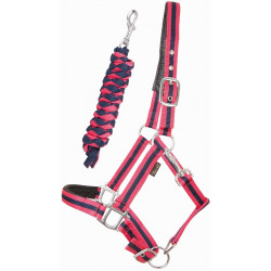Capestro foderato in gomma con longhina T de T Capestro foderato in gomma con longhina T de T