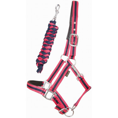 Capestro foderato in gomma con longhina T de T Capestro foderato in gomma con longhina T de T