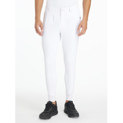 Pantaloni da equitazione LeMieux da uomo con fondo in silicone classico Bianco