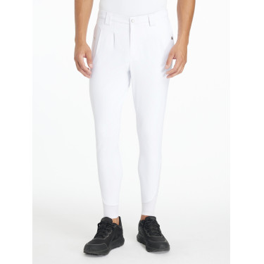 Pantaloni da equitazione LeMieux da uomo con fondo in silicone classico Bianco