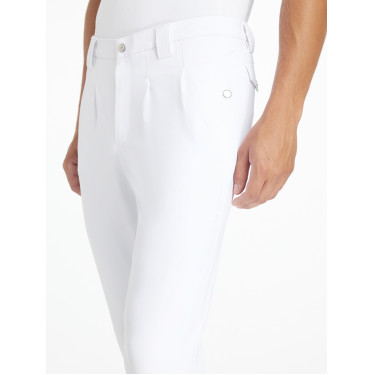 Pantaloni da equitazione LeMieux da uomo con fondo in silicone classico Bianco